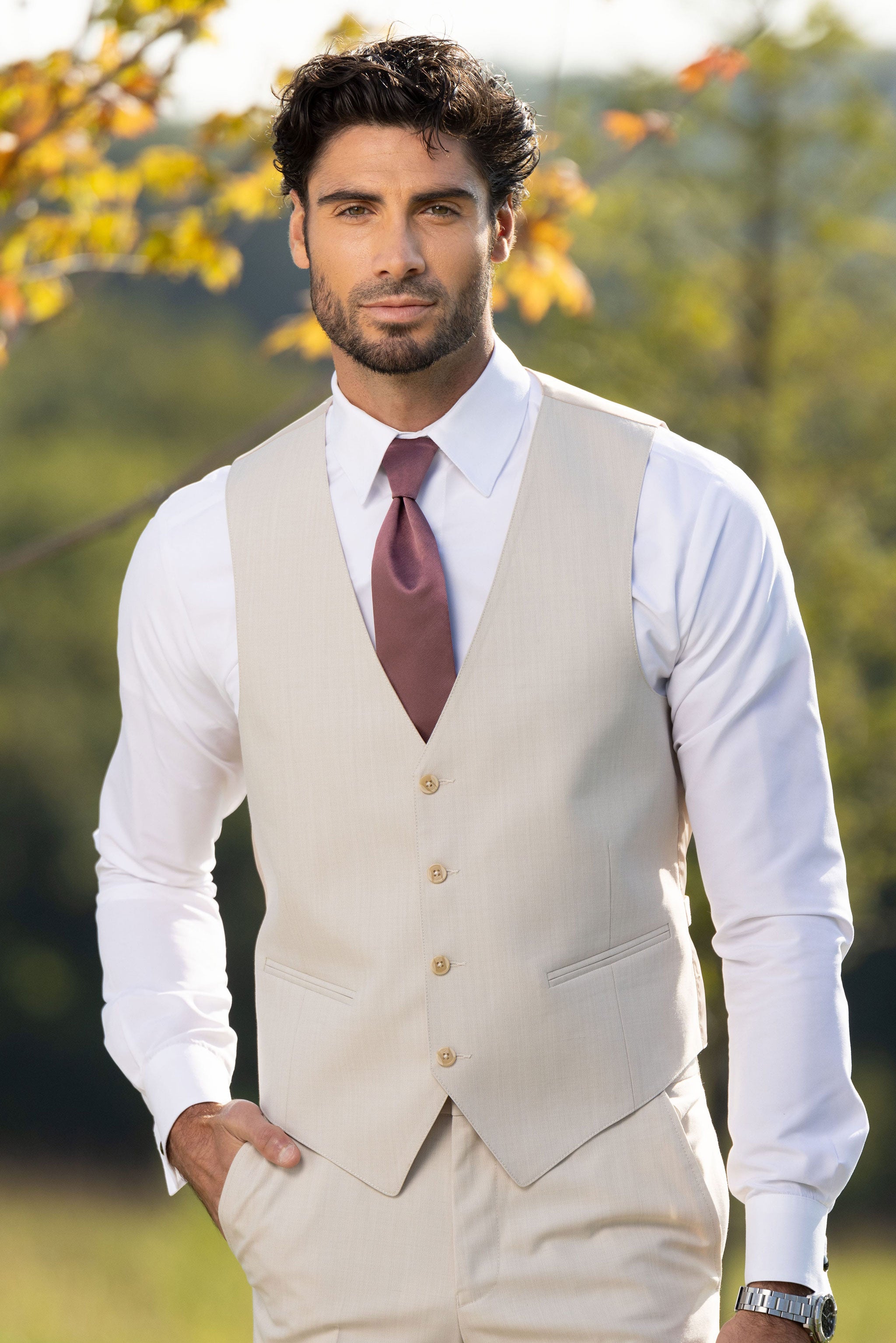 Tan Performance Stretch Vest