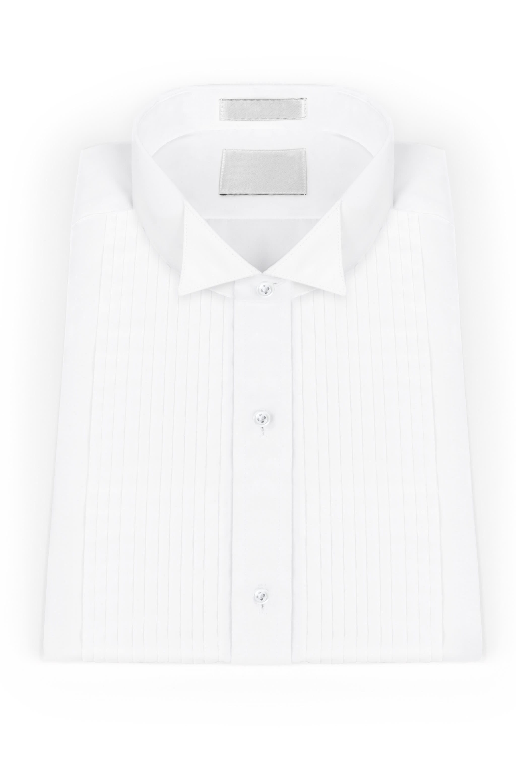 White Pleated Wing Collar Tuxedo Shirt 16/16.5 x 35 White Pleated Wing Collar Tuxedo Shirt 16/16.5 x 35