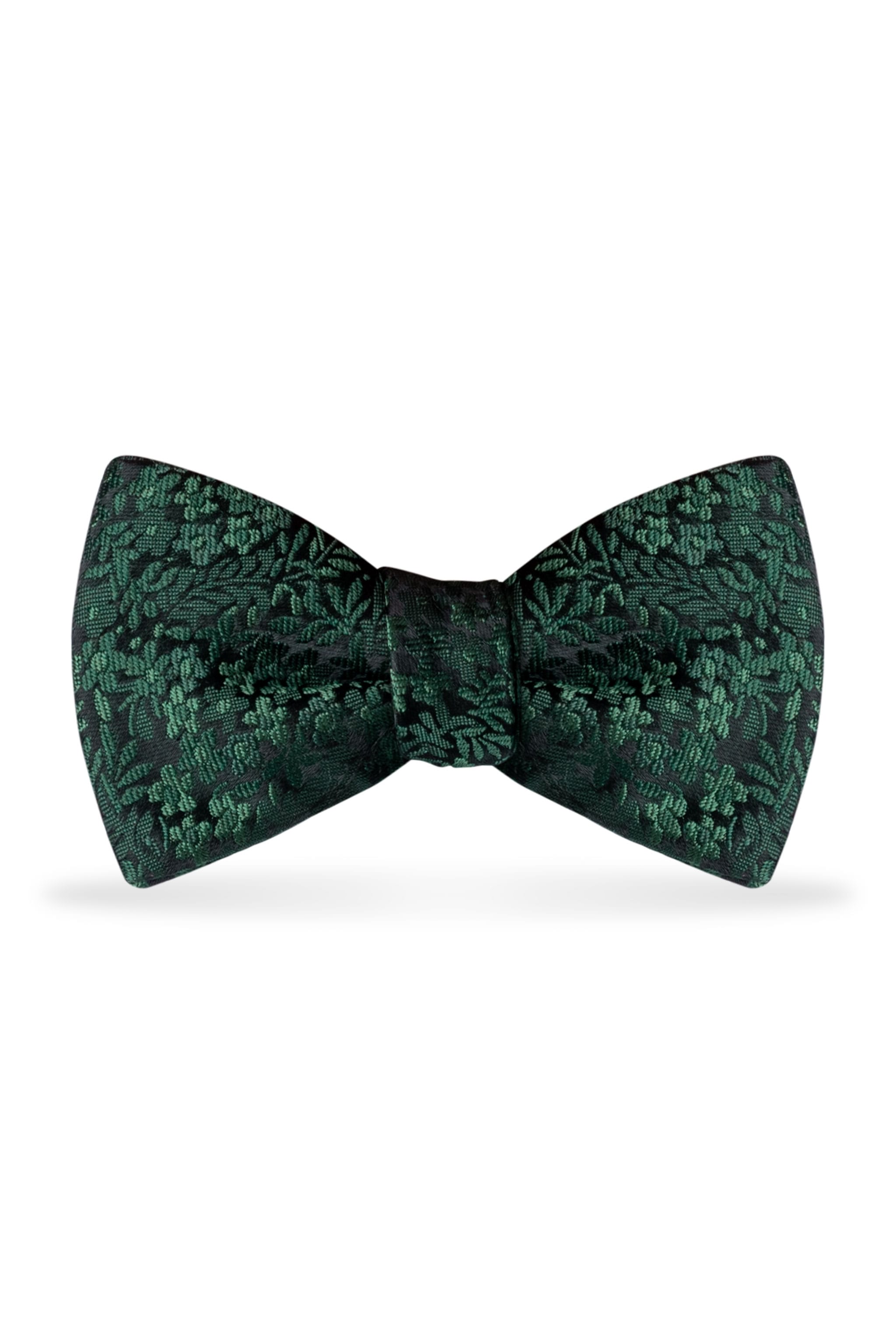 Frozen online Velvet Collection-bow tie dark green-white | Black spots