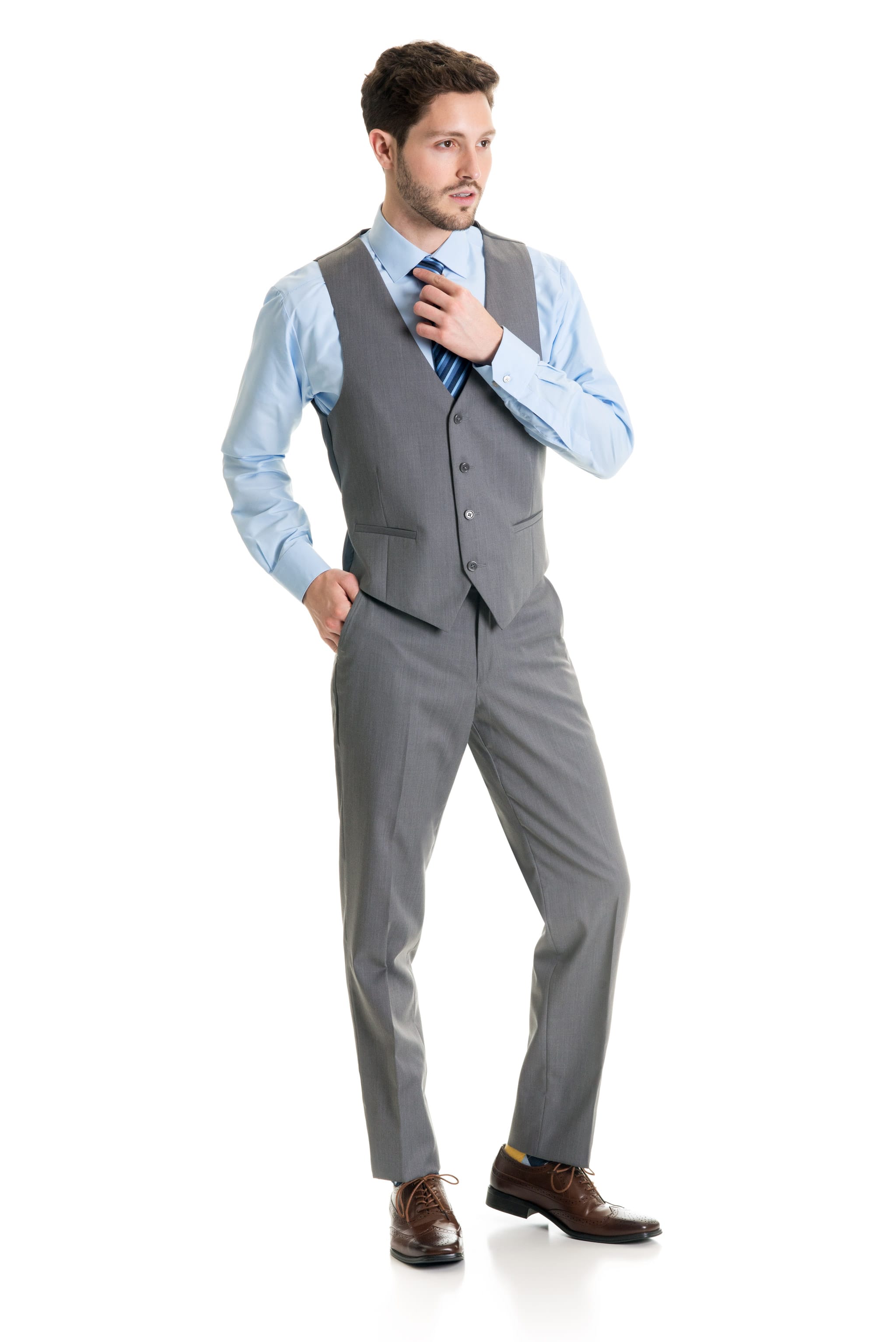 grey dress pants and vest Gray Vest and Pants Suit Set-CLEARANCE Urban Modesty