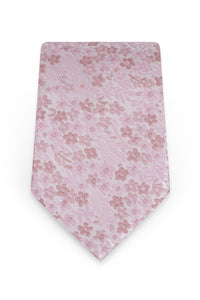 Floral Mauve Self-Tie Windsor Tie - Detail