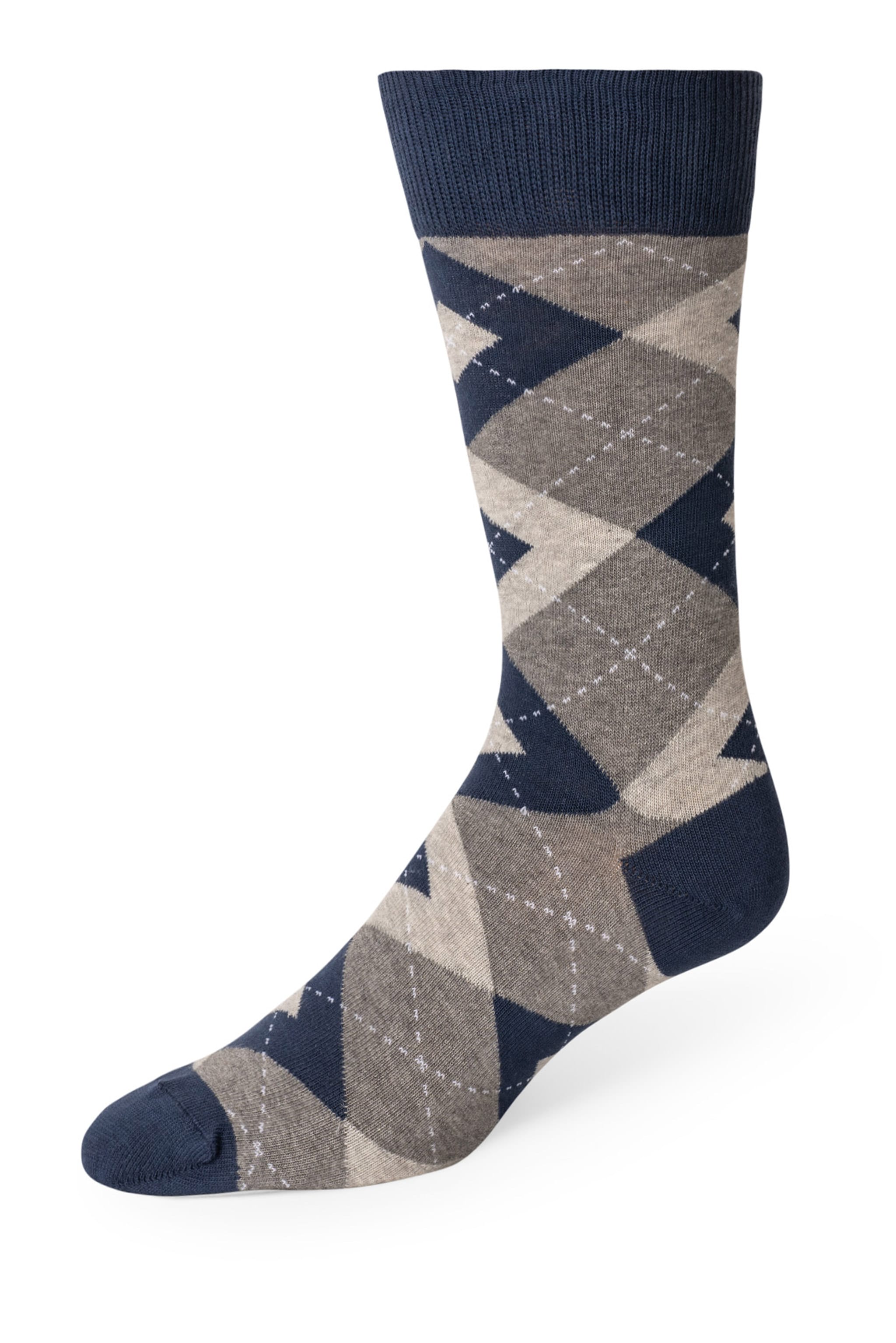 Navy Grey Argyle Men's Dress Socks Navy Grey Argyle Men's Dress Socks
