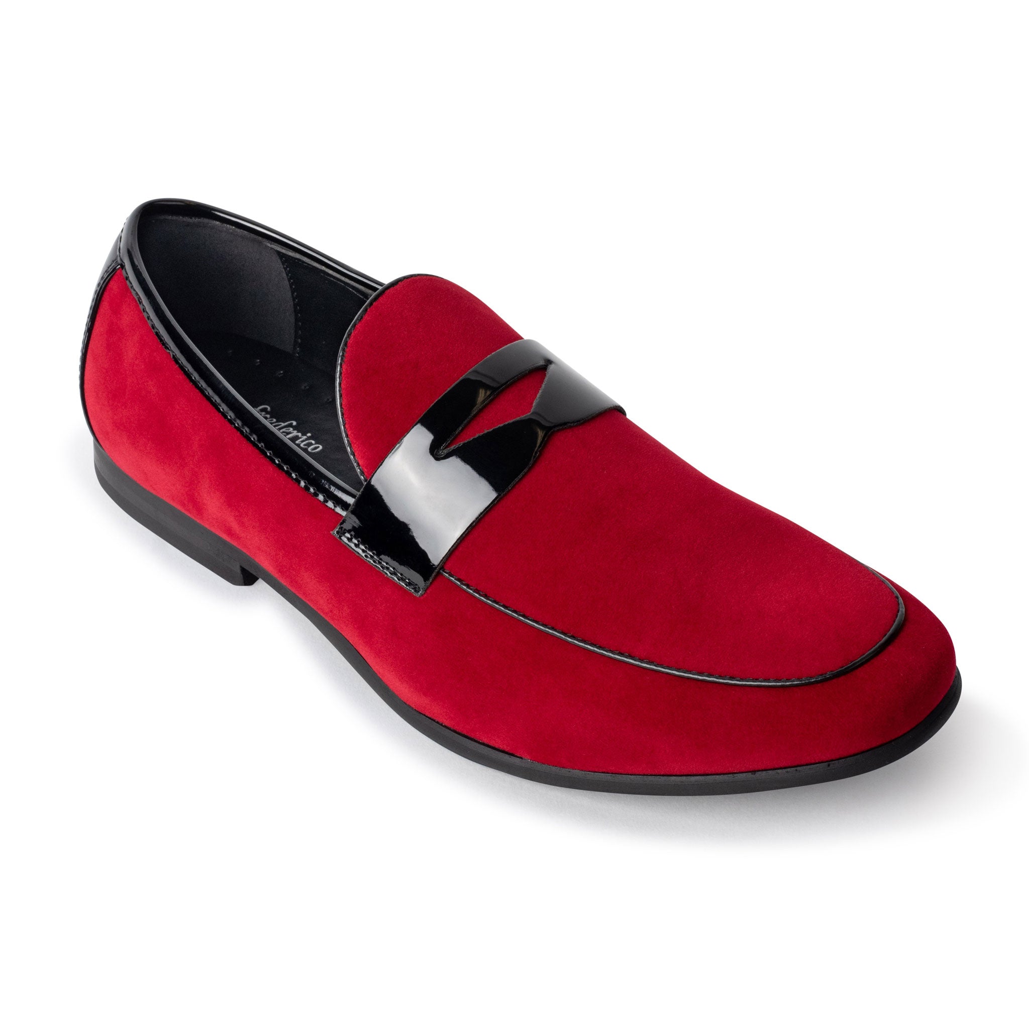 Red suede orders driving shoes