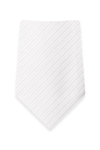 Striped White Self-Tie Windsor Tie
