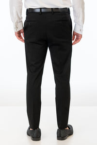 Back of Black Euro Slim Fit Pants