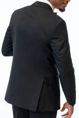 Black Performance Stretch Tuxedo Coat back
