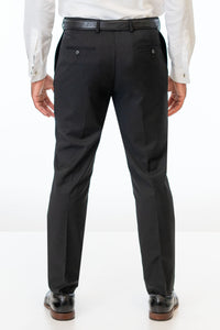 Back of Black Stretch Slim Fit Pants