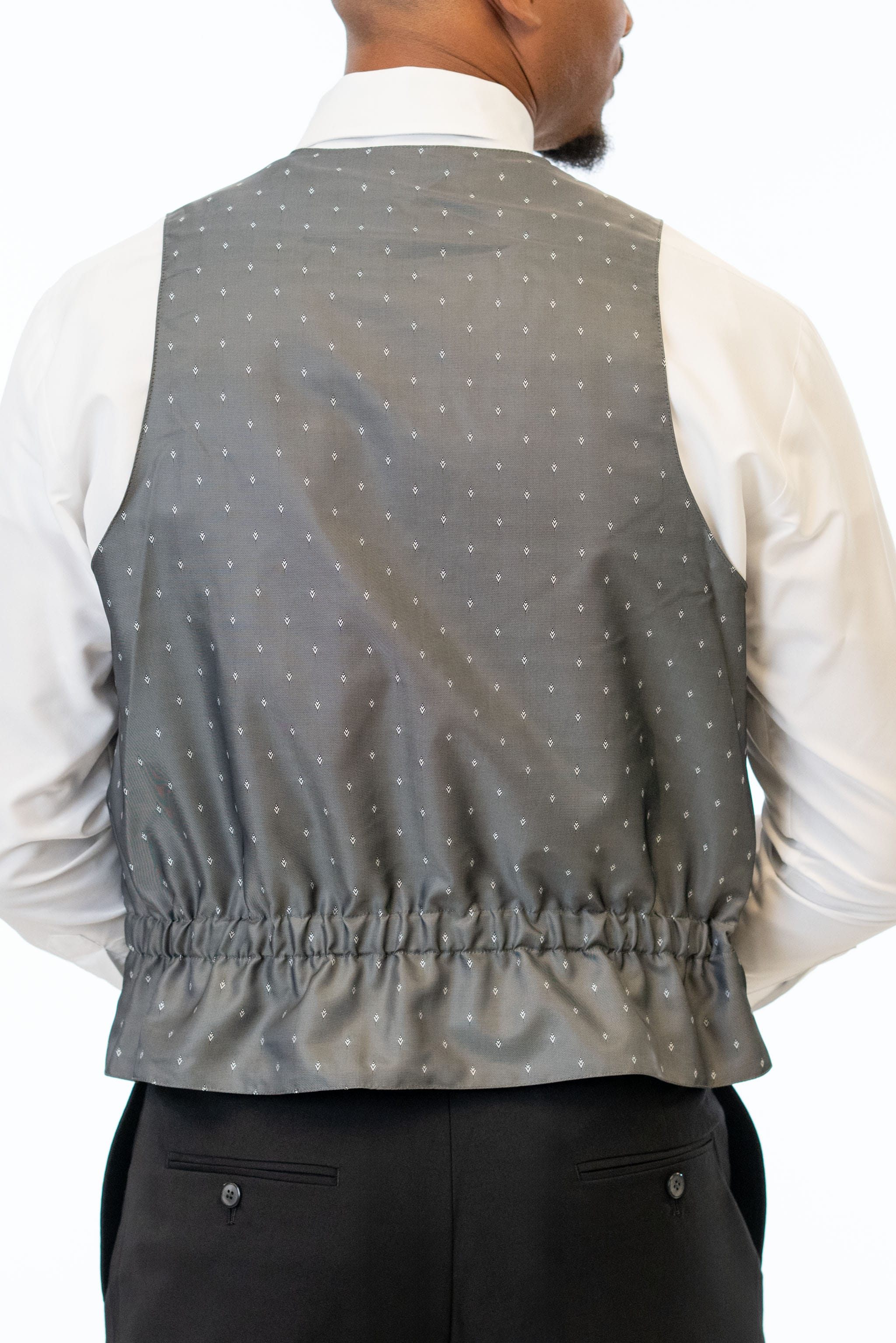 Back of Black Stretch Vest