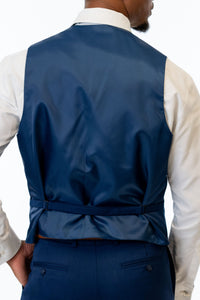 Back of Blue Performance Stretch Vest