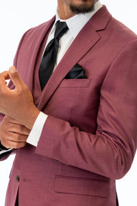 close up details of Brick Stretch Slim Fit Suit