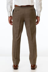 Back of Brown Archer Slim Fit Suit Pants