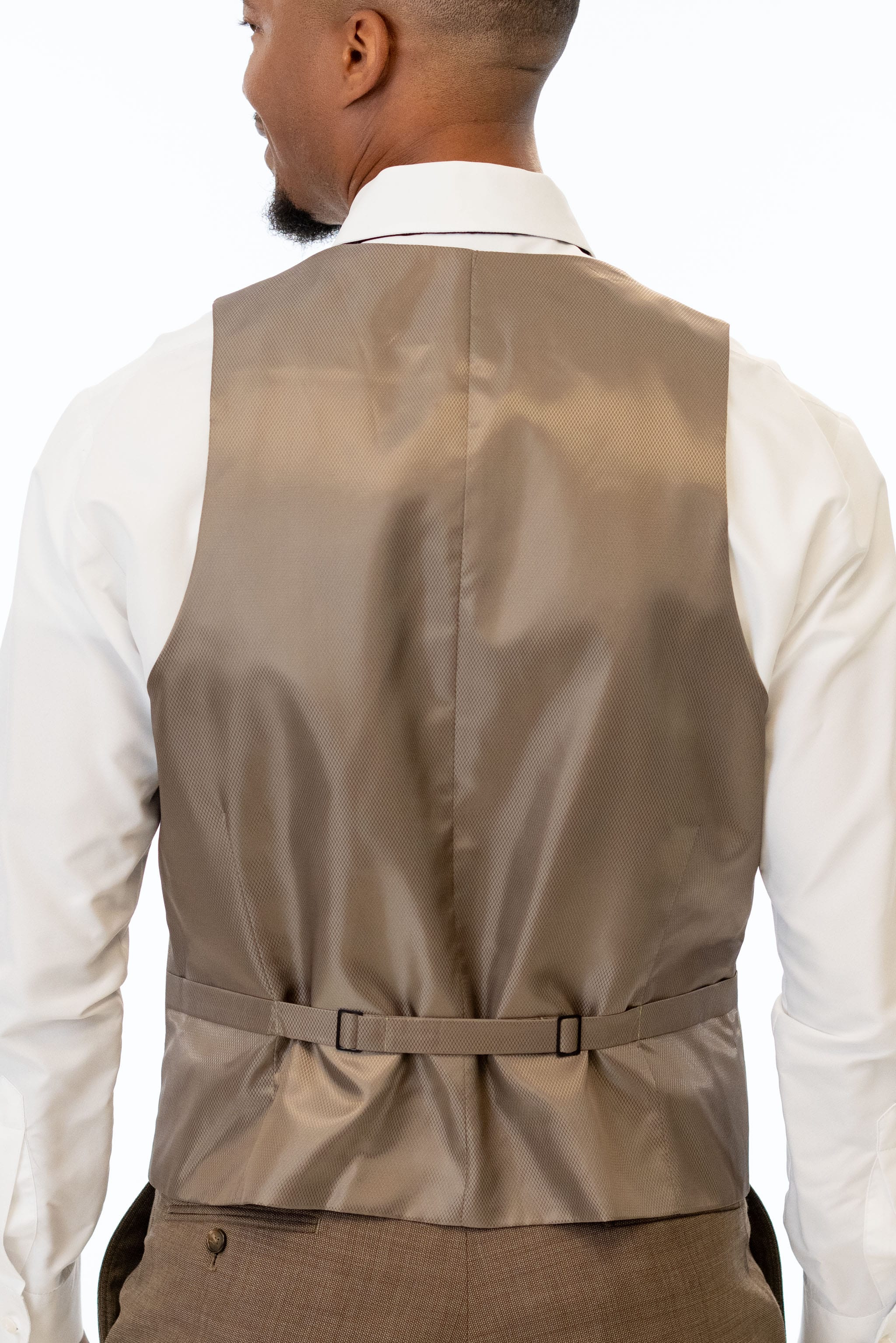 Back of Brown Archer Vest