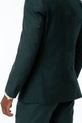 Details of the Dark Green Stretch Slim Fit Suit