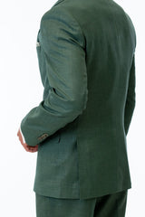 Details of the Forest Green Stretch Slim Fit Suit