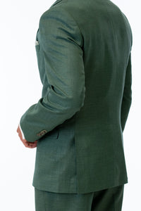 Details of the Forest Green Stretch Slim Fit Suit