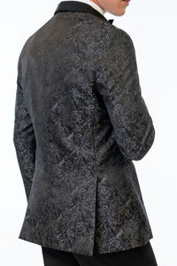 Granite Paisley Tuxedo Coat Back