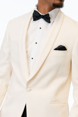 close up details of Ivory Classic Dinner Jacket