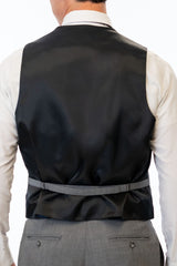 Back of Medium Grey Performance Stretch Vest