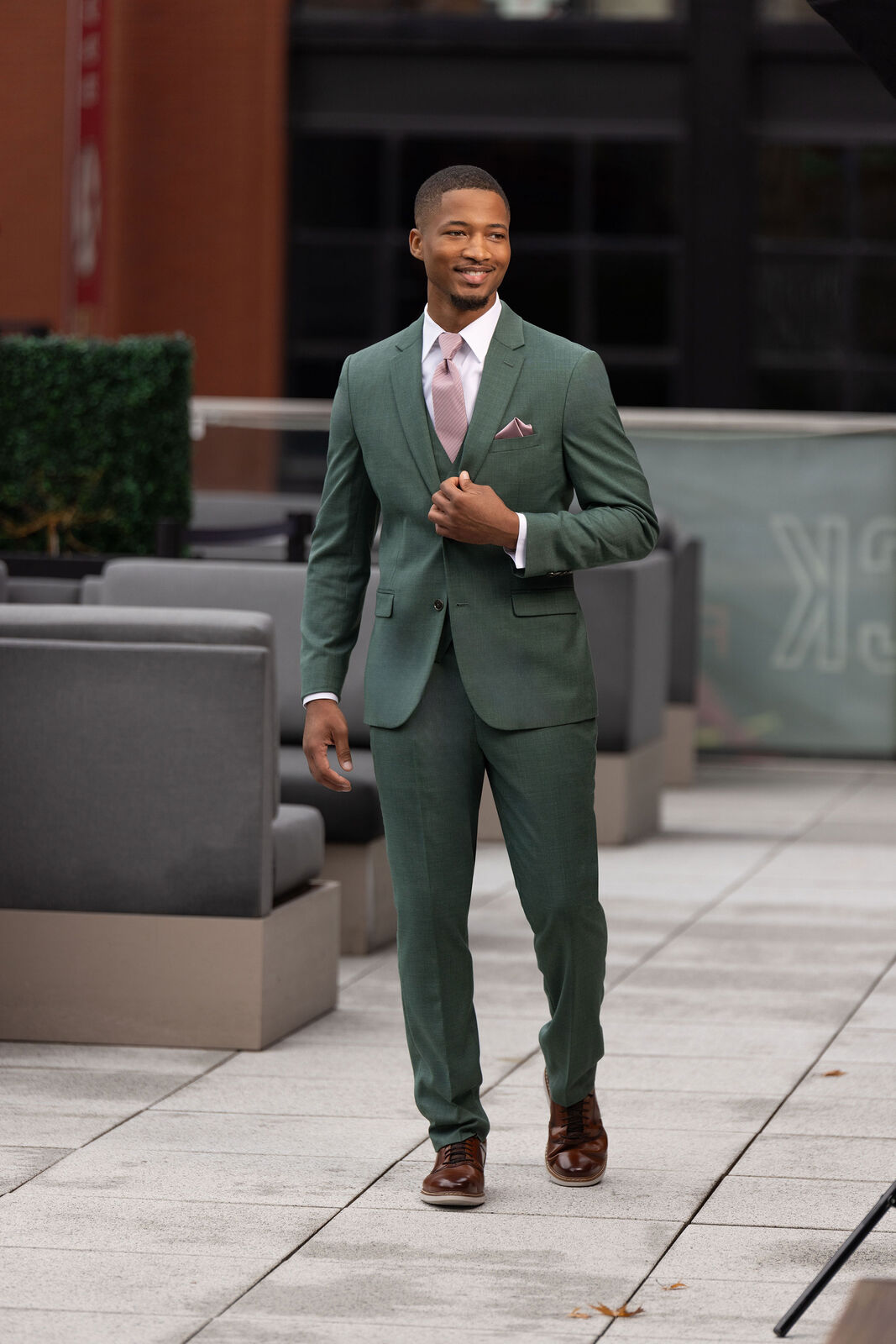 Forest Green Stretch Slim Fit Suit