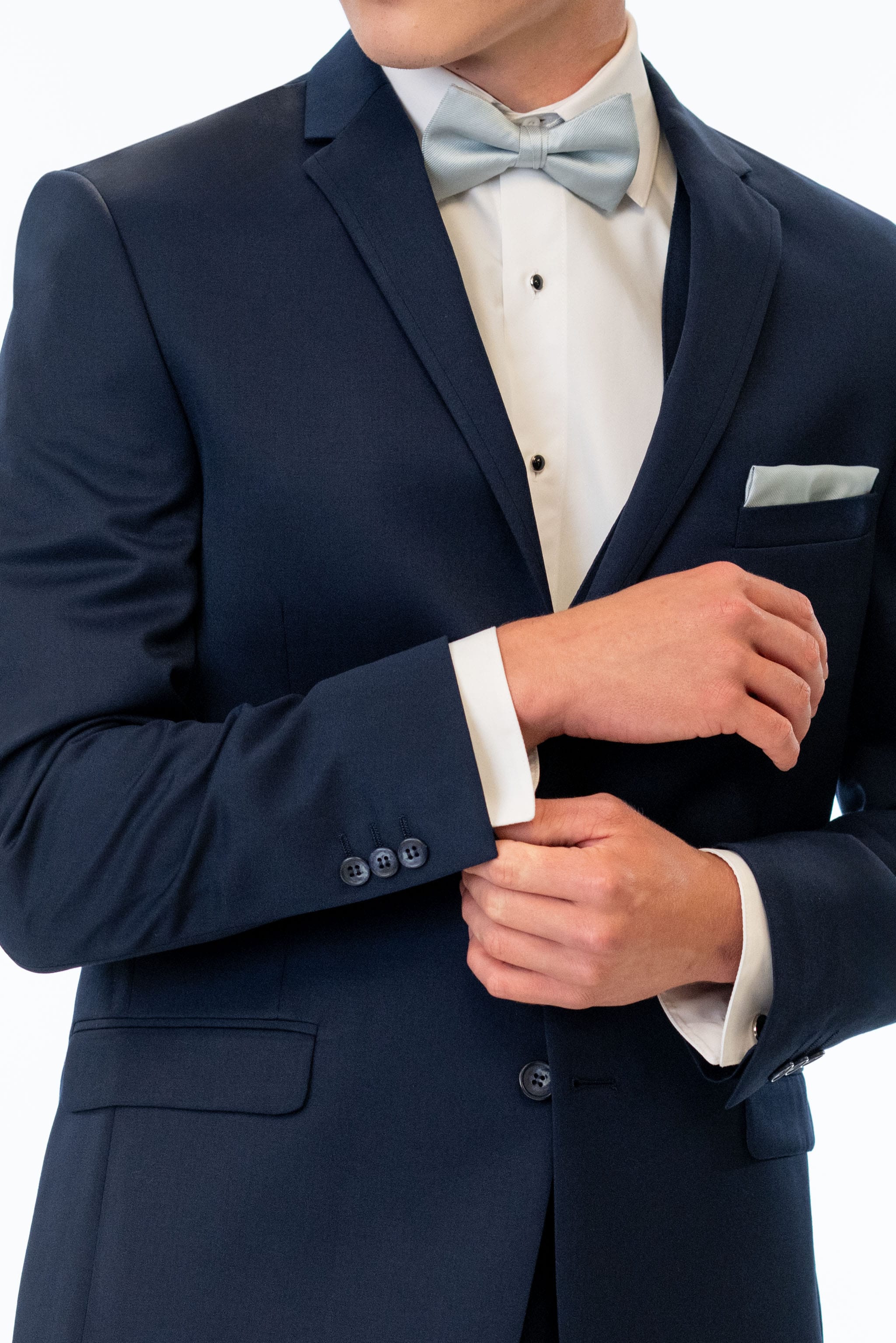 close up details of Navy Sterling Slim Fit Suit