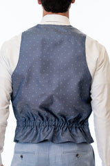 Back of Oxford Blue Stretch Vest
