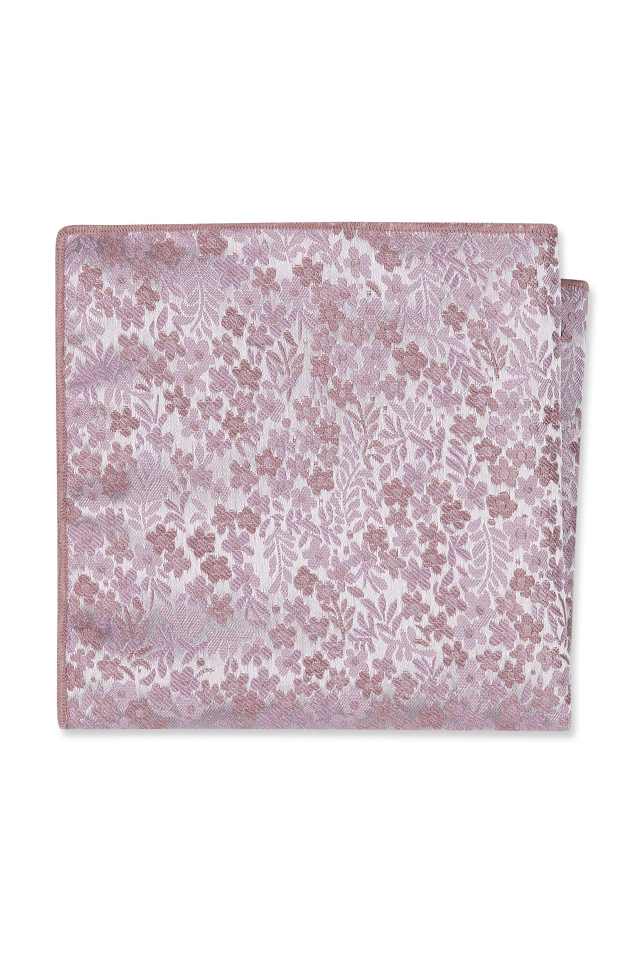 Mauve Floral Pocket Square