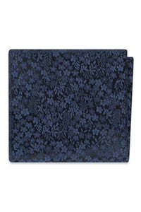 Navy Floral Pocket Square