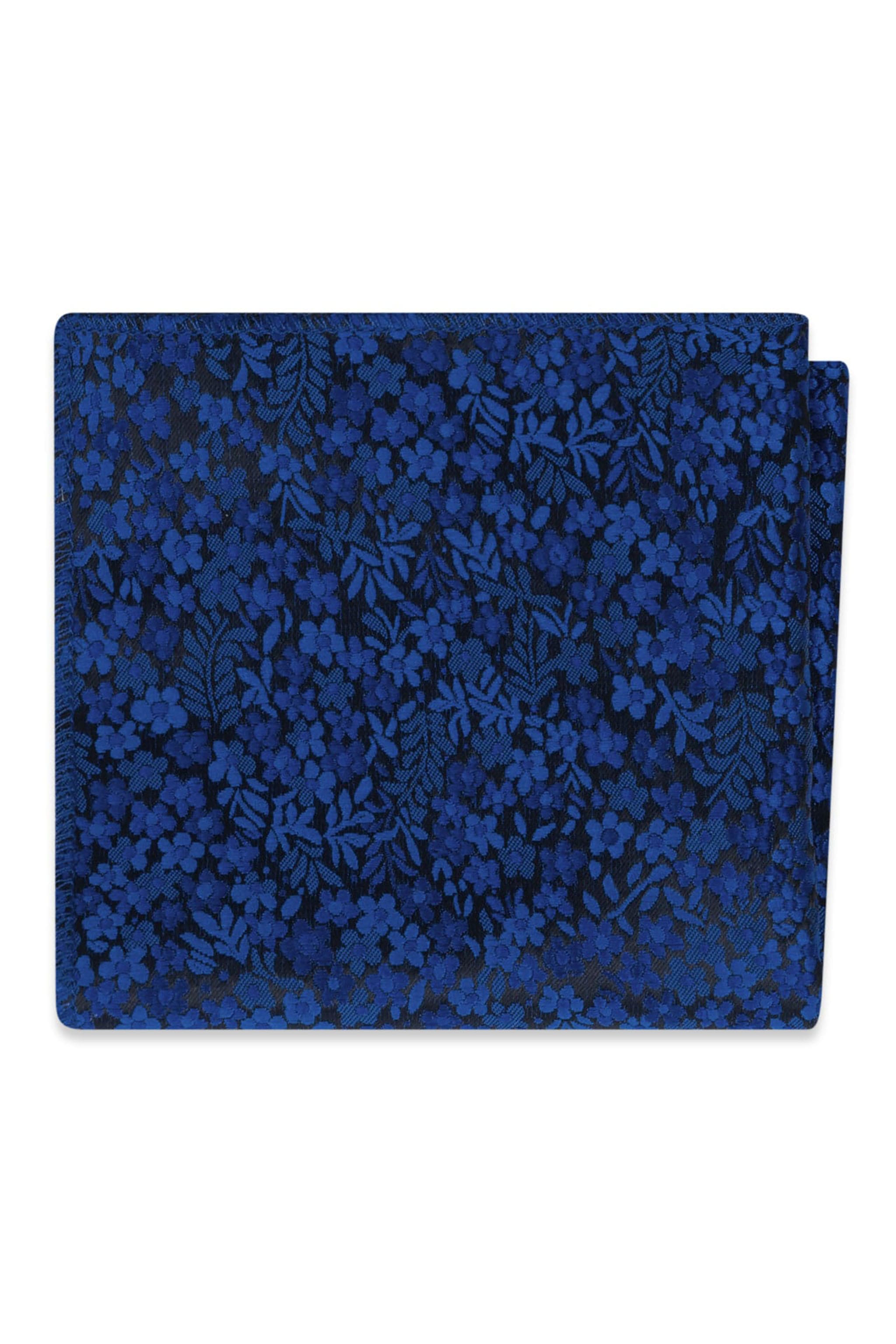 Royal Blue Floral Pocket Square