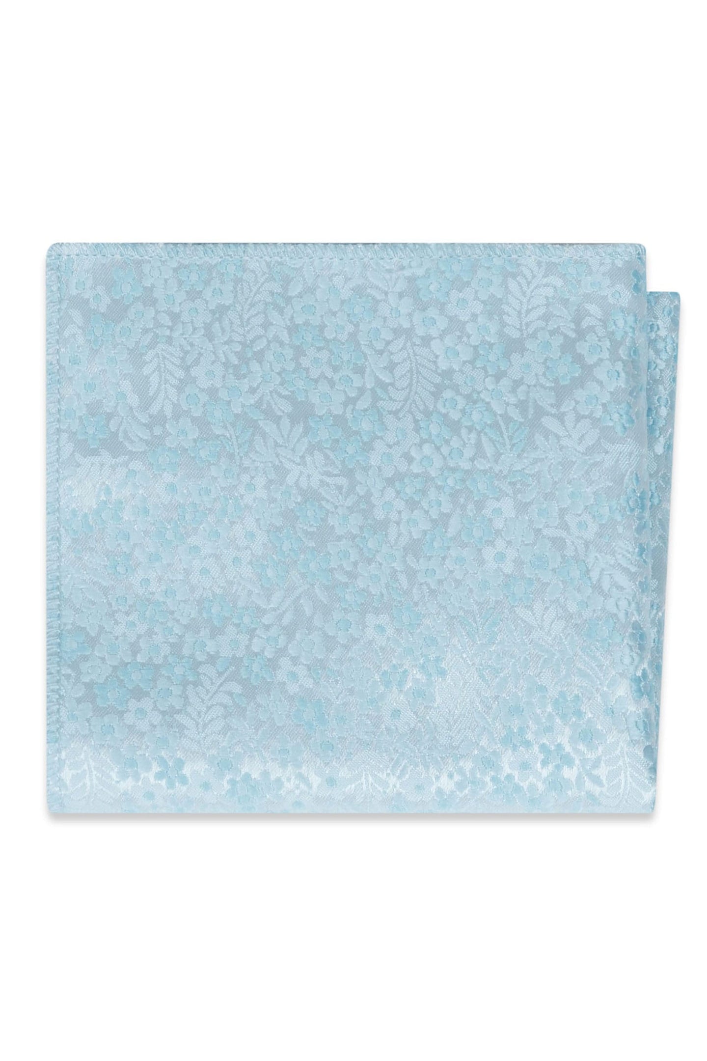 Sky Blue Floral Pocket Square