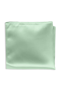 Agave solid pocket square folded