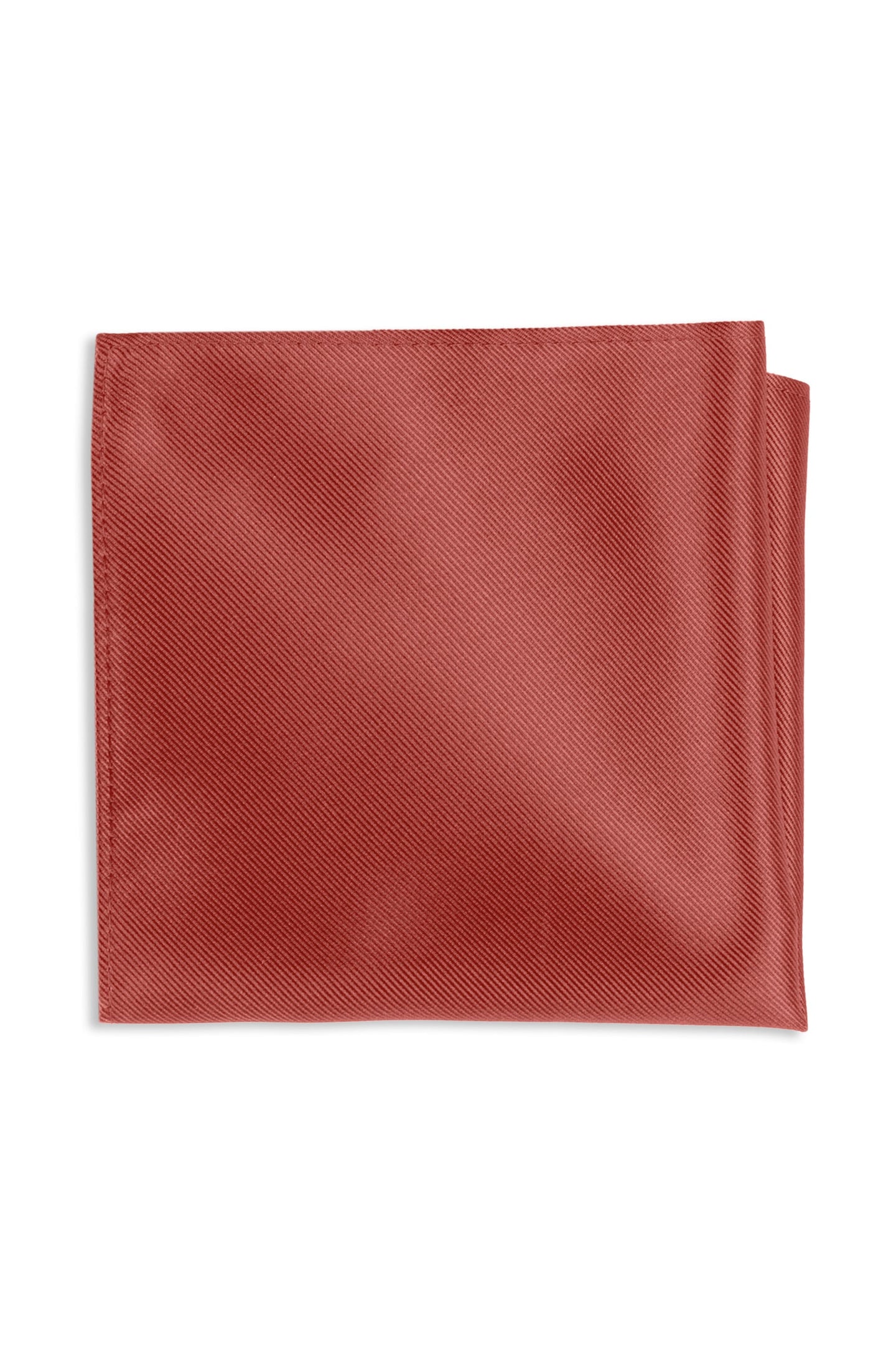 Auburn solid pocket square folded