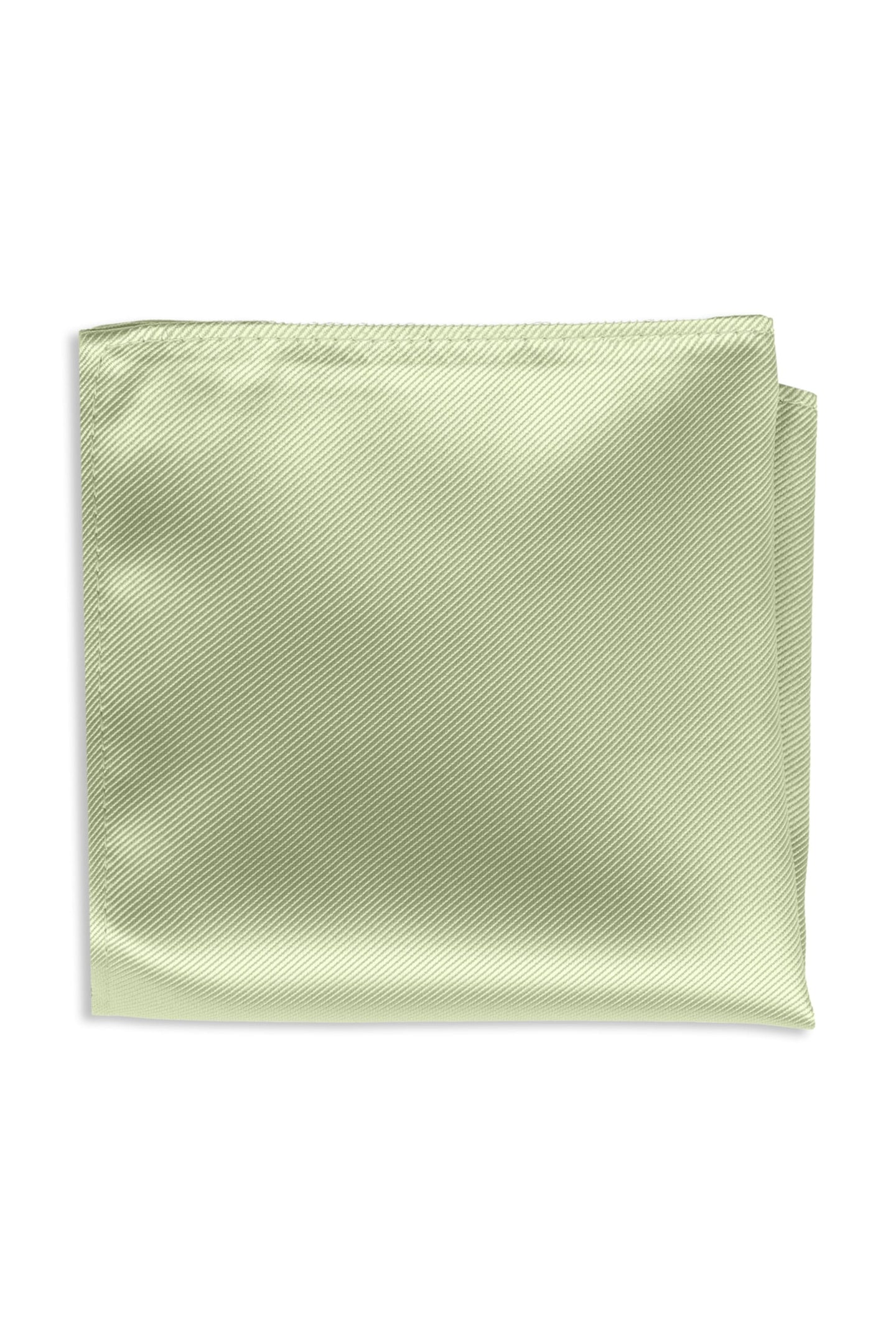 Pistachio solid pocket square folded