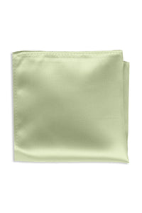 Pistachio solid pocket square folded