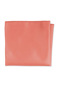 Coral Solid Pocket Square