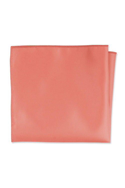 Coral Solid Pocket Square