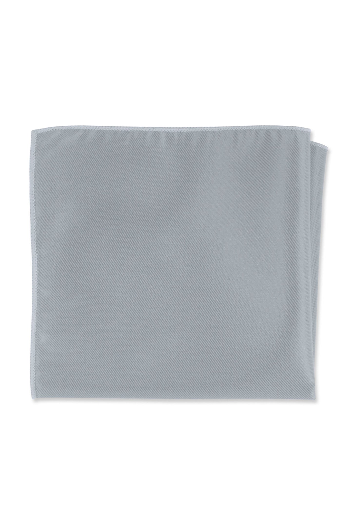 Silver Solid Pocket Square