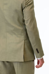 Details of the Sage Green Stretch Slim Fit Suit