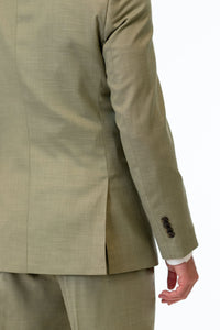 Details of the Sage Green Stretch Slim Fit Suit