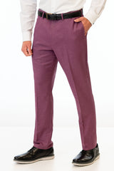 Violet Stretch Slim Fit Suit Pants