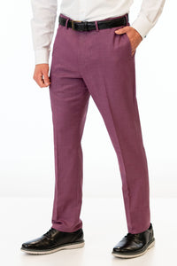 Violet Stretch Slim Fit Suit Pants