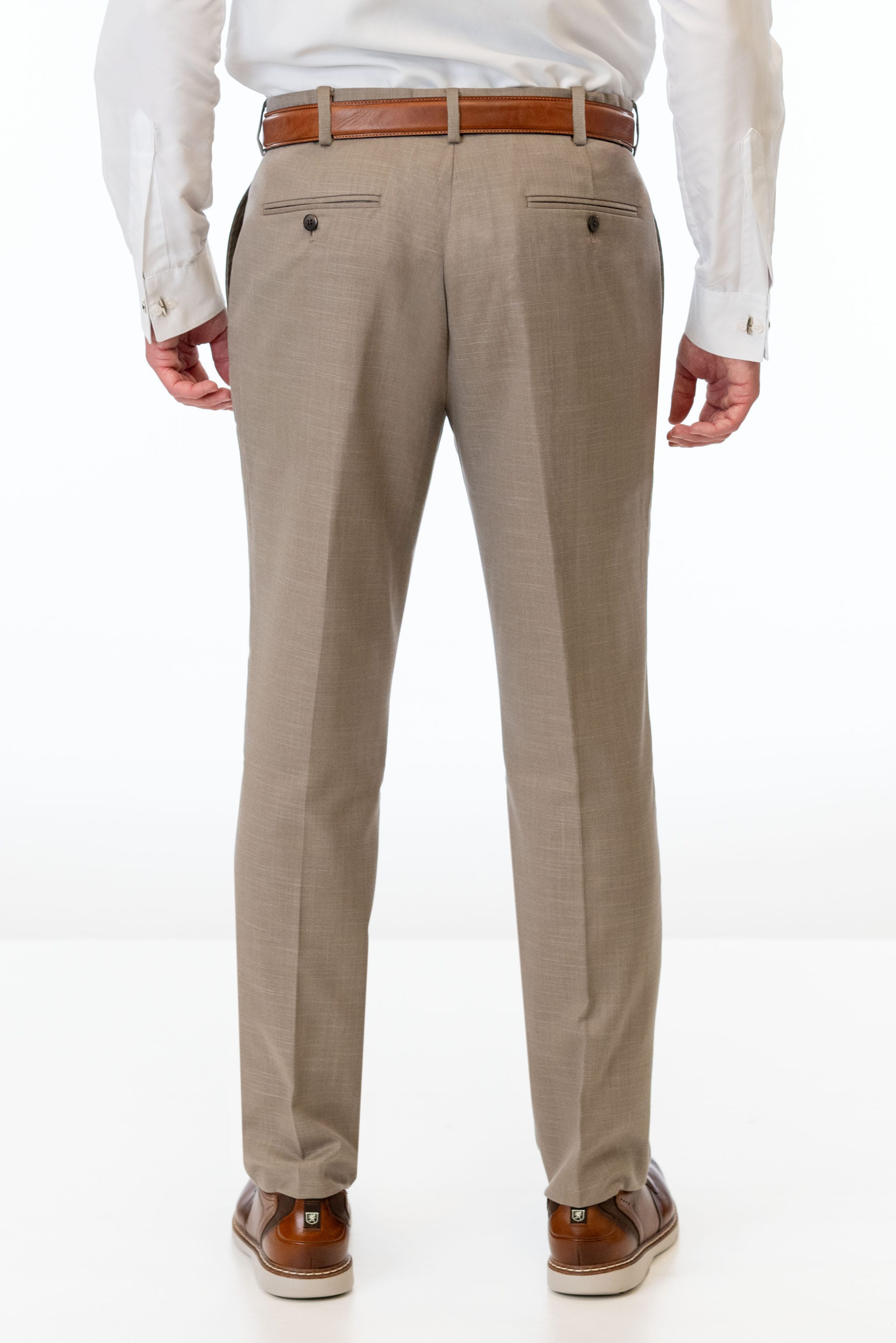 Back of Wheat Stretch Slim Fit Suit Pants