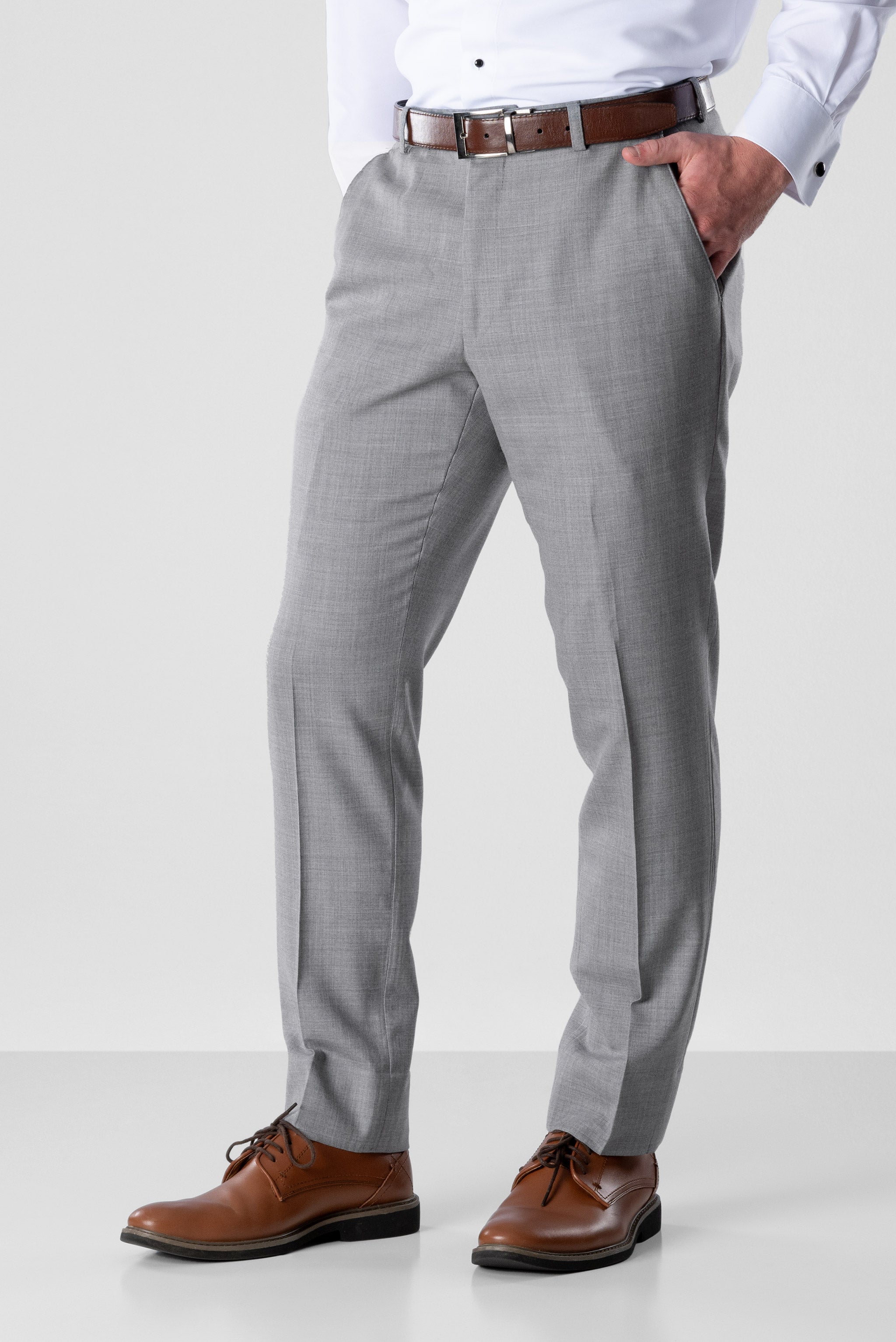 Heather Grey Clayton Slim Fit Suit Pants - Jim's Formal Wear 36 Regular Heather Grey Clayton Slim Fit Suit Pants - Jim's Formal Wear 36 Regular