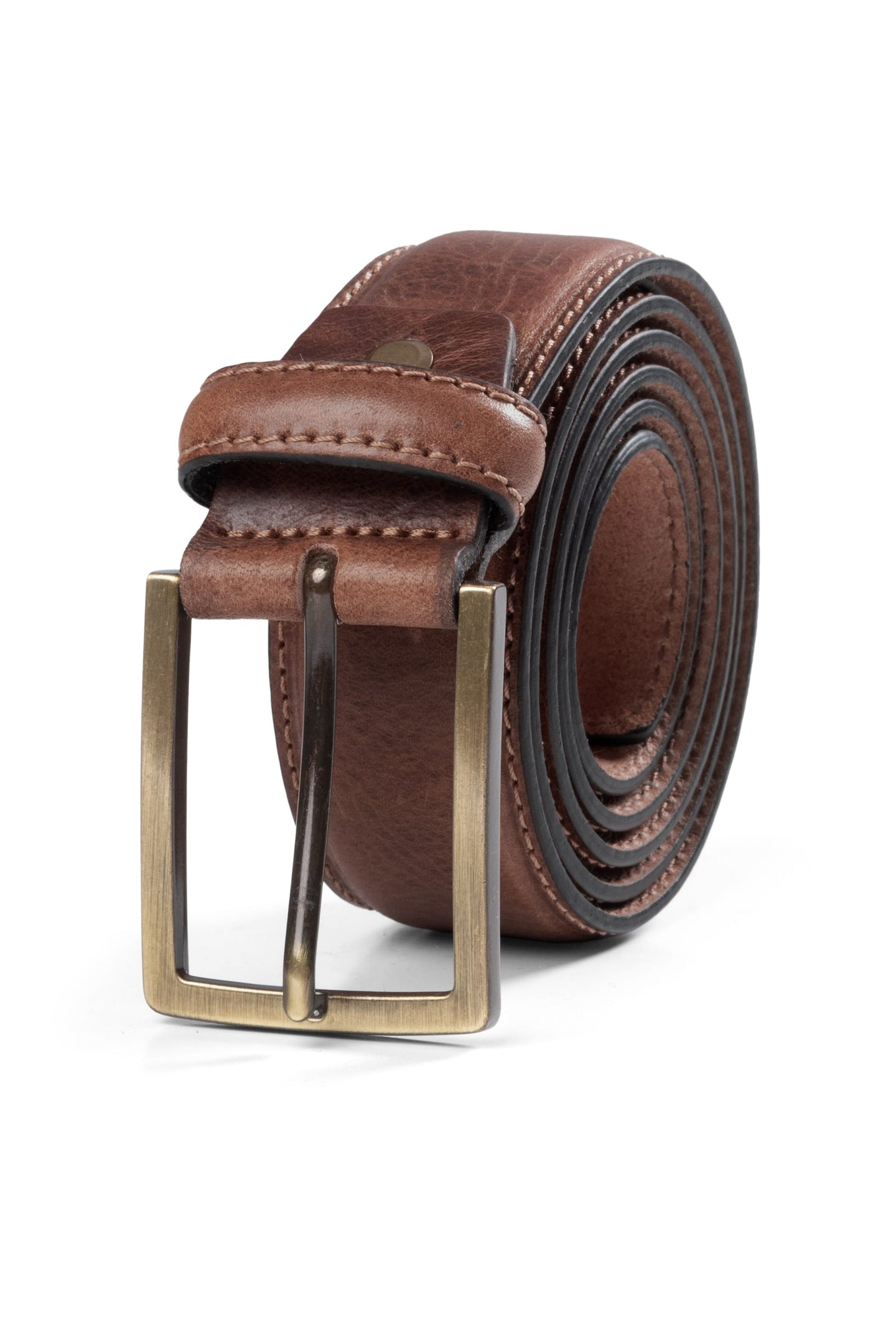 Alta Moda Dark Brown Italian Leather Belt