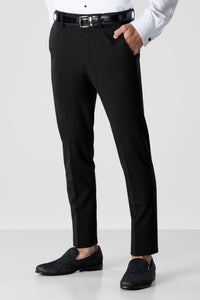 Black Euro Slim Fit Stretch Pants