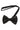 black faille pre tied bow tie with adjustable neck strap on white background