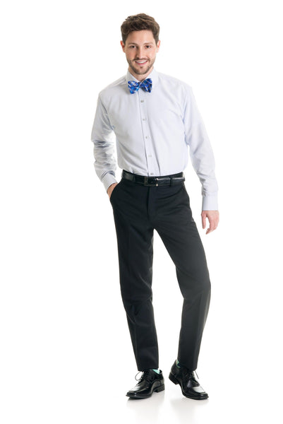 スーツ SUPER120S U-BLACK TROUSERS-SLIM STRAIGHT 予約商品] SUPER 120'S ULTRA-BLACK DOESKIN WOOL TROUSERS