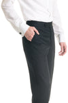 Black Slim Fit Tuxedo Pants - Super 120's