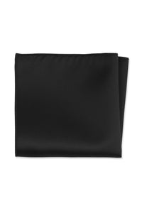 black solid pocket square