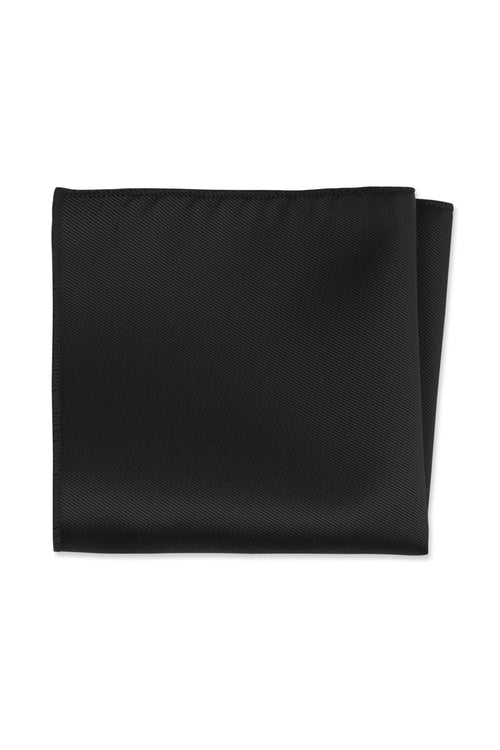 black solid pocket square