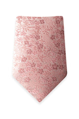 Floral windsor tie in dusty coral